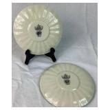 Green Neptune Belleek Porcelain Cabaret Tea Set 3rd Mark Black