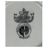 Green Neptune Belleek Porcelain Cabaret Tea Set 3rd Mark Black