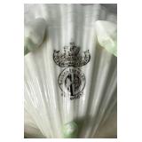 Green Neptune Belleek Porcelain Cabaret Tea Set 3rd Mark Black