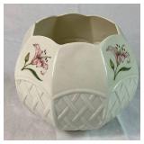 Vintage Belleek Country Trellis Pink Lily Collection - Blue 8th Mark and Black 10th Mark