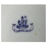 Vintage Belleek Country Trellis Pink Lily Collection - Blue 8th Mark and Black 10th Mark