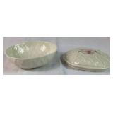 Vintage Belleek Country Trellis Pink Lily Collection - Blue 8th Mark and Black 10th Mark