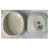 Vintage Belleek Country Trellis Pink Lily Collection - Blue 8th Mark and Black 10th Mark