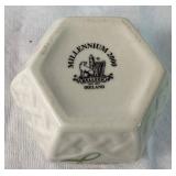 Vintage Belleek Country Trellis Pink Lily Collection - Blue 8th Mark and Black 10th Mark