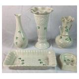 Belleek Irish Porcelain Shamrock Collection