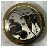 Vintage Elgin 546 Open Face Pocket Watch with 15 Jewel Movement in Original Box 10Kt Gold Filled Case