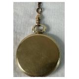 Vintage Elgin 546 Open Face Pocket Watch with 15 Jewel Movement in Original Box 10Kt Gold Filled Case