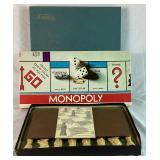 Vintage Game Bundle - Renaissance Chessman Chess Set, Monopoly and Deluxe Edition Scrabble