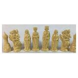 Vintage Game Bundle - Renaissance Chessman Chess Set, Monopoly and Deluxe Edition Scrabble