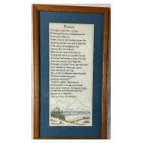 Vintage Alphabet and 'Footprints' Poem Cross Stitch Artwork