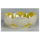 Black Mark Belleek Ribbon & Bow Open Sugar Dish, Limpet Creamers, Ivy Yellow Mini Pitcher and Scalloped Seashell Bowl