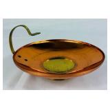 5 Piece Assortment of Coppercraft Guild Candle Stands & Trinket Dish plus a Brass and Copper Candle Snuffer