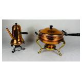 Vintage Copper Chafing Dish and Coppercraft Guild Serving Teapot