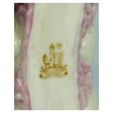 Vintage Irish Belleek Porcelain Bundle of Pink Candy Tray and Vases
