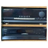 Remote Control Harman/Kardon Receiver Stereo System with  Klipsch Speakers, Onkyo 6 Disc CD Player and Stereo Cabinet