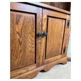 Vintage Corner Cupboard Shelf with Lower Cabinet