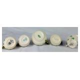 Vintage Belleek Porcelain Creamer Assortment - 5 Pieces - Black and Green Marks