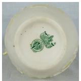 Belleek Bundle of Yellow Luster & Cream Lily of the Valley Plateau Bowl 5.5' W , 7' Grapevine Vase, Ivy & Berries Yellow Luster Pitcher 6' H and 4' Boat of Waves Salt Boat