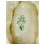 Belleek Bundle of Yellow Luster & Cream Lily of the Valley Plateau Bowl 5.5' W , 7' Grapevine Vase, Ivy & Berries Yellow Luster Pitcher 6' H and 4' Boat of Waves Salt Boat