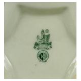 Belleek 7' and 10' Nile Polcelain Vases with Calla Lily and Leaf Motifs plus Cream Celtic Lace Embossed Vase
