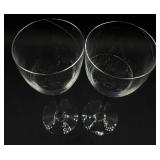 Kosta Boda Hand Blown Crystal 'Line' White Wine Glasses - Set of 9