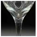 Kosta Boda Hand Blown Crystal 'Line' White Wine Glasses - Set of 9