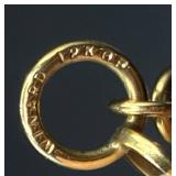 Henry Gorman Mid-Century Scarab Circle Brooch 1/20 12KT Gold Filled and Vintage Winard 12KT Gold Filled Scarab Bracelet