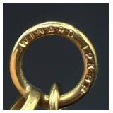 Henry Gorman Mid-Century Scarab Circle Brooch 1/20 12KT Gold Filled and Vintage Winard 12KT Gold Filled Scarab Bracelet