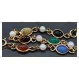 Henry Gorman Mid-Century Scarab Circle Brooch 1/20 12KT Gold Filled and Vintage Winard 12KT Gold Filled Scarab Bracelet