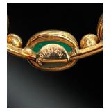 Henry Gorman Mid-Century Scarab Circle Brooch 1/20 12KT Gold Filled and Vintage Winard 12KT Gold Filled Scarab Bracelet