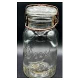 Vintage Drey and Ball Ideal Mason Jars with Wire Bails & Glass Lids