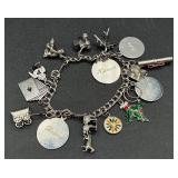Two Sterling Silver Charm Bracelets