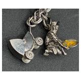 Two Sterling Silver Charm Bracelets