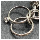 Two Sterling Silver Charm Bracelets