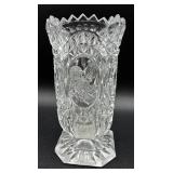 Hobnail Glass Deviled Egg Platter and 5 Vintage Vases