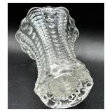 Hobnail Glass Deviled Egg Platter and 5 Vintage Vases