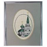 Variety of Six Counted Cross Stitch and Needlepoint Artwork
