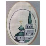 Variety of Six Counted Cross Stitch and Needlepoint Artwork