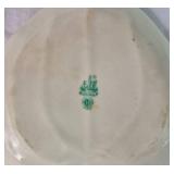 Vintage Belleek Porcelain Irish Cottage Butter/Cheese Dish, Lustre Flower Head 5' Dish & 6' Heart Shaped Leaf Dish