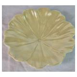 Vintage Belleek Porcelain Irish Cottage Butter/Cheese Dish, Lustre Flower Head 5' Dish & 6' Heart Shaped Leaf Dish