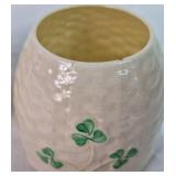 Belleek Irish Porcelain Shamrock Basketweave and Barrel Bundle