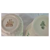 Belleek Irish Porcelain Shamrock Basketweave and Barrel Bundle