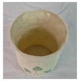 Belleek Irish Porcelain Shamrock Basketweave and Barrel Bundle