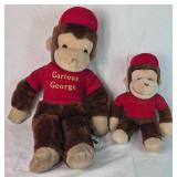 Two Vintage Curious George Plushies
