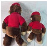Two Vintage Curious George Plushies