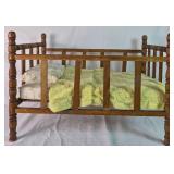 Vintage Effanbee Little Lady Durable Doll with Stand, Accessories and Wooden Crib