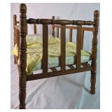 Vintage Effanbee Little Lady Durable Doll with Stand, Accessories and Wooden Crib