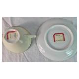Collection of 6 Teacups and Matching Saucers from Arlington USA, Austria, and China