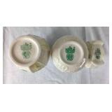 Collection of Belleek Shamrock Vases - 6 Pieces