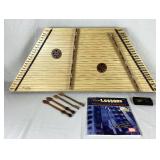 Rick Thum Hammered Dulcimer Scout Traveler with 4 Hammers, Korg CA-30 Chromatic Tuner and First Lessons Book